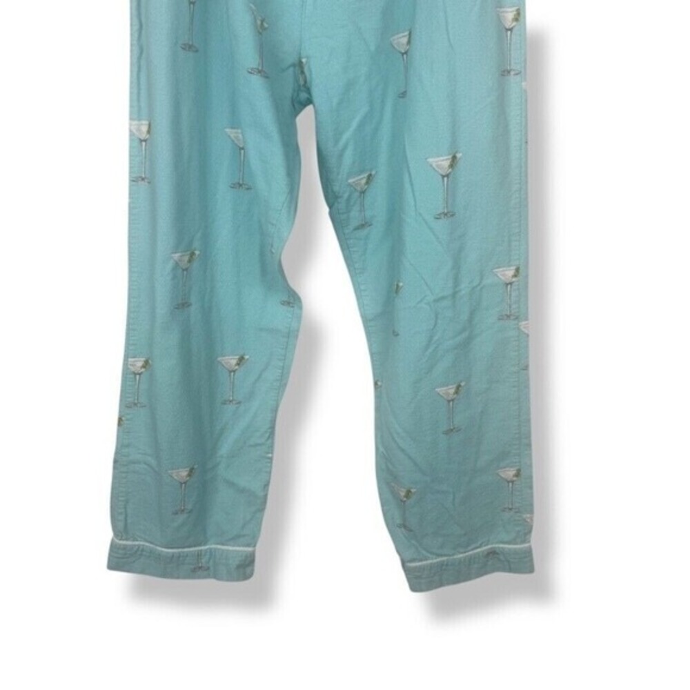 PJ Salvage Pajama Set Womens Size Large Flannel Martini Print Cozy Lounge Sleep - Picture 11 of 14